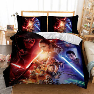 Star Wars Duvet Quilt Cover 3D Bedding Set Pillow Cases Single Double King Size