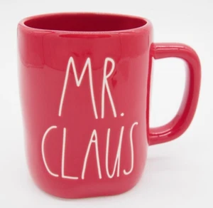 Rae Dunn Magenta 'MR. Tazza Mug Natalizia CLAUS' Bianca Rosso Brillante Nuova - Foto 1 di 8