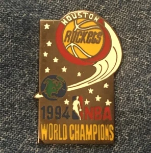 Pin de solapa Houston Rockets ~ Campeones del Mundo de la NBA de 1994 por Peter David - Imagen 1 de 2