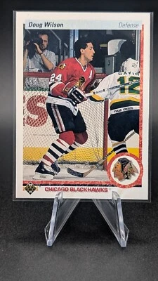 DOUG WILSON 1990-91 UPPER DECK #223 – CHICAGO BLACKHAWKS – VETERAN DEFENDER! - Image 1 of 2