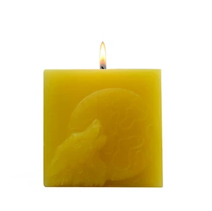 2x ROOGU La noche del lobo * Fragancia cubo vela vainilla claro cítricos-amarillo luna - Imagen 1 de 8