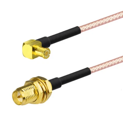 MCX Male Right Angle to RP-SMA Female Bulkhead Mount RG316 Cable 15cm All Test - Image 1 of 3