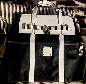 *Rare* Henri Bendel Centennial Stripe Jetsetter Crossbody Backpack Handle Bag - Picture 1 of 7