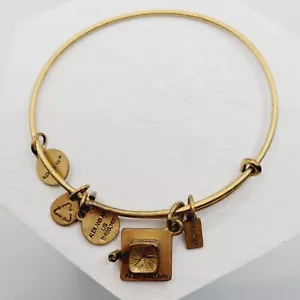 Alex & Ani Graduation Cap Brass Bracelet 2015 Adjustable VGC - Picture 1 of 6
