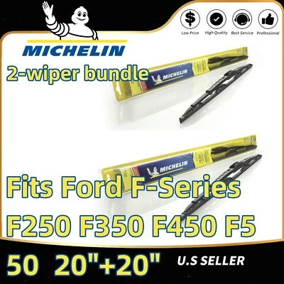 For 1999-2008 Ford F250 F350 F450 F550 F-Series Super Duty Wiper Blades 2pk - Image 1 of 4