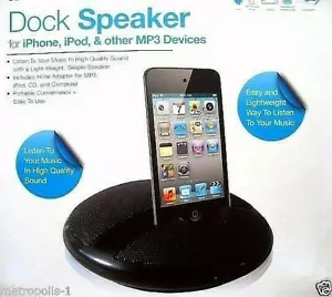 VIVITAR DOCK LAUTSPRECHER, iPhone, iPod, MP3 TRAGBARES DESKTOP LAUTSPRECHERSYSTEM, SCHWARZ, NEU - Bild 1 von 11