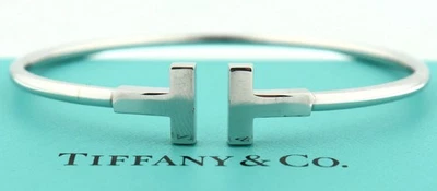 Tiffany & Co. Tiffany T Wire Flexible Bracelet 18k White Gold Size Small $3.2K! - Image 1 of 4
