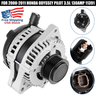 Genuine Alternator 11391 for 08-10 Honda Odyssey 09-11 Ridgeline Pilot V6 3.5L — - Изображение 1 из 4