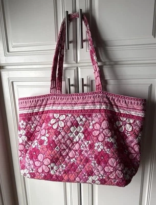 Bolso de Mano Original Vera Bradley Petal Power Rosa Coleccionable Retirado Difícil de Encontrar Durante la Noche Foto 1 de 4