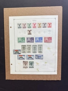 India 1941-48 Stamp Collection on Page +16 Mint Stamps +4 Used Stamps +Gandhi - Picture 1 of 1
