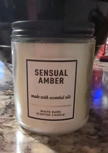 Sensual Amber Bath & Body Works White Barn 7 Oz. Eindochtkerze NICHT MEHR ERHÄLTLICH - Bild 1 von 2