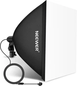 NEEWER 24x24in/60x60cm Softbox mit E27 Porzellan Steckdose/UL-zertifiziertes Netzkabel - Bild 1 von 6