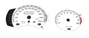 BMW F700 F800 GS 2017-2018 weiß Custom Gauge Faces - Bild 1 von 1