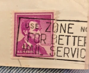 RARE , ABRAHAM LINCOLN 4 CENT STAMP VIOLET / PURPLE UNITED STATES POSTAGE - Picture 1 of 2