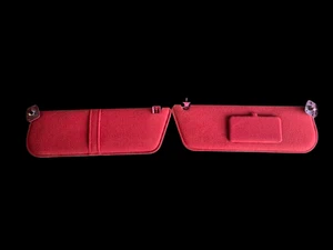 92-93 Ford F-Series Bronco Scarlet Red XLT Sun Visors - Picture 1 of 12