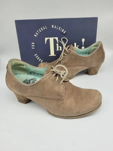 Think! of Austria Damen Beige Leder Absatz Schuhe Stiefel UK 4 EU 37 Atemberaubend - Bild 1 von 21