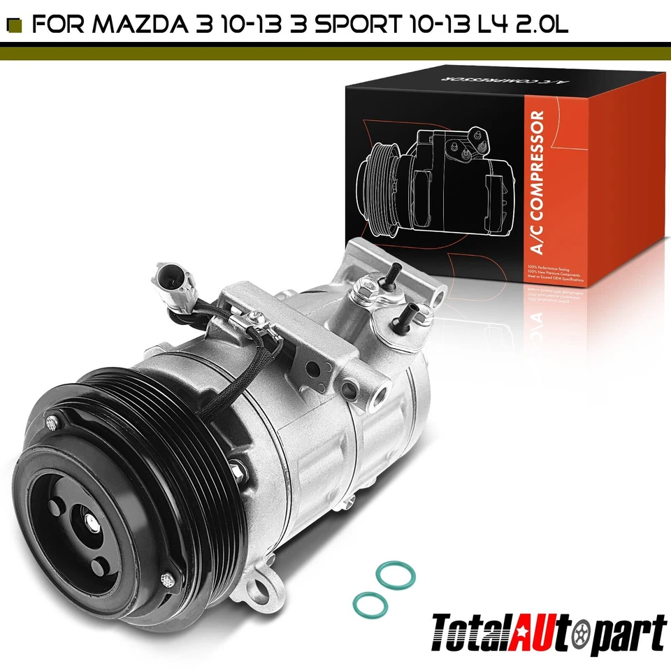 Compresor de aire acondicionado con compresor HS18 para Mazda 3 Sport 3 2010 2011 2012 2013 2,0 L Foto 1 de 4