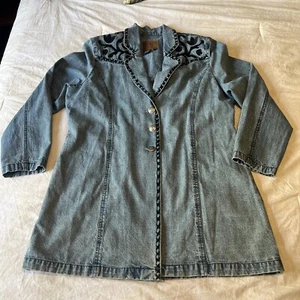Saddle Ridge Vintage Collection Denim Western Jacket Embroidered Blazer Size XL - Picture 1 of 18