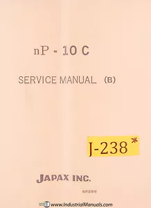 Japax NP-10C, EDM Service B Manual 1985 - Picture 1 of 2