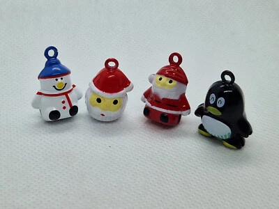 Jingle Bells Santa/snowman/penguin/ snat heads Charm Christmas Pendant