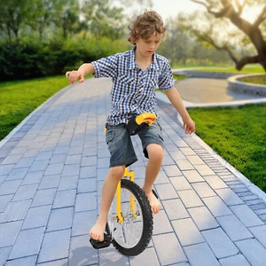 16'' Unicycle Adjustable Seat Balance Exercise Training Wheel Unicycle 110lbs - Picture 1 of 15