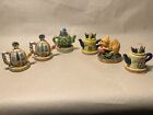 Set of 6 Vintage Tetleys Teapot, miniture teapots and squirrel X6
