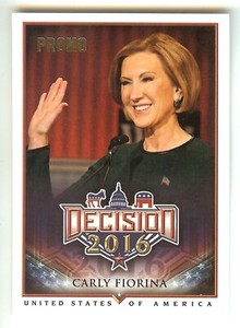 2016 Leaf Decision Carly Fiorina PROMO Sample Card #P14 Rare SSP
