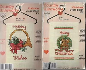 Country Wireworks Christmas Cross Stitch Kits Beary Christmas & Wishes - Picture 1 of 2