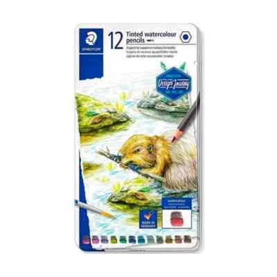 Staedtler Tinted Watercolour Graphite Pencils, Tin of 12 - image 1 of 4