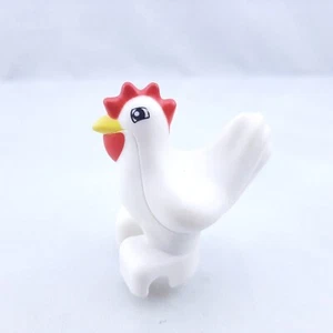 Lego Duplo White Chicken Hen Rooster for Farm House Animal Zoo - Picture 1 of 12