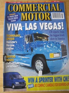 COMMERCIAL MOTOR JUL 1995 VIVA LAS VEGAS NAVISTAR'S NO-CAM ENGINE BIGGEST TRUCK - Picture 1 of 3
