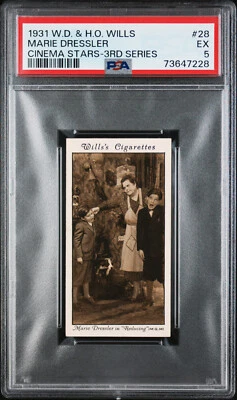 1931 Wills Tobacco Card #28 Marie Dressler Cinema Stars PSA 5 - Image 1 of 2