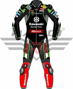 JONATHAN REA KAWASAKI MOTOCARD SHOWA 2019 MODEL MOTORBIKE LEATHER RACING SUIT - Picture 1 of 4