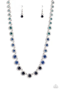 Paparazzi Kaleidoscope Charm Blue Necklace NWT - Picture 1 of 1