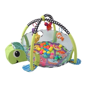 Kids 3-in-1 Turtle Play Mat – Soft Floor Gym, Sensory Play & Activity Fun Babies - Picture 1 of 12