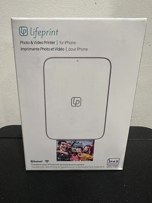 Lifeprint 3x4.5 Portable Photo AND Video Printer for iPhone, Bluetooth New  - Image 1 of 2