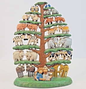 David Frykman 2001 "The Family Tree" DF 3512 Limited Edition Folk Art Sculpture - Picture 1 of 12
