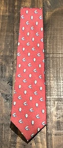 NOLA COUTURE ROSA/WEISSE MINI-KRAWATTE MIT AUSTERNMOTIV - DESIGNER-KRAWATTEN. - Bild 1 von 5