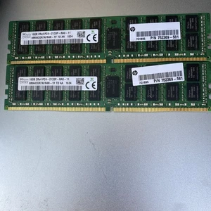 HP 32GB (2x 16GB) PC4-2133P REG ECC Server RAM 752369-581 SK Hynix HMA42GR7MFR4N - Picture 1 of 1