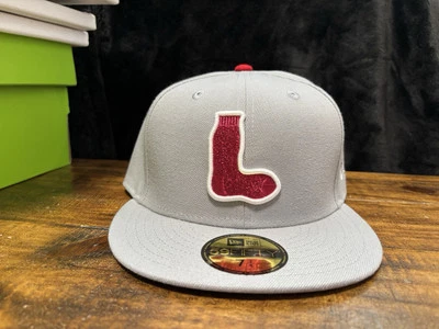 Boston Red Sox 1931 Logo Gris Blanco Metálico Rojo New Era Ajustado 7 3/4 Gris UV Foto 1 de 4