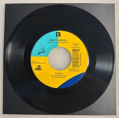 Eric Clapton / Layla (Acoustic) / 1992 US Reprise 45 rpm / NM+ Foto 1 de 4
