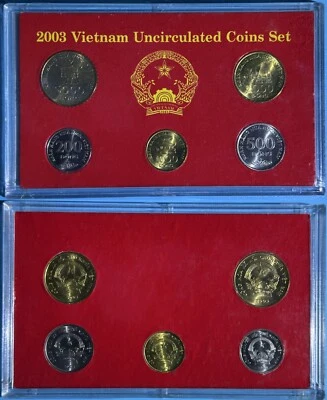 Viet Nam Socialist Republic 2003 5 Coins Unc Mint Set in Paper Case Full Issue - Image 1 of 3