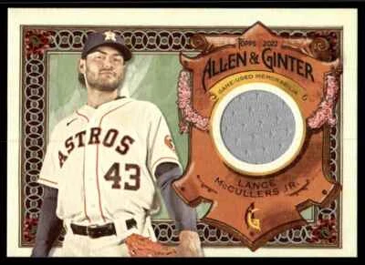 2022 TOPPS ALLEN AND GINTER GAME USED JERSEY Lance McCullers Jr. Houston Astros - Image 1 of 2