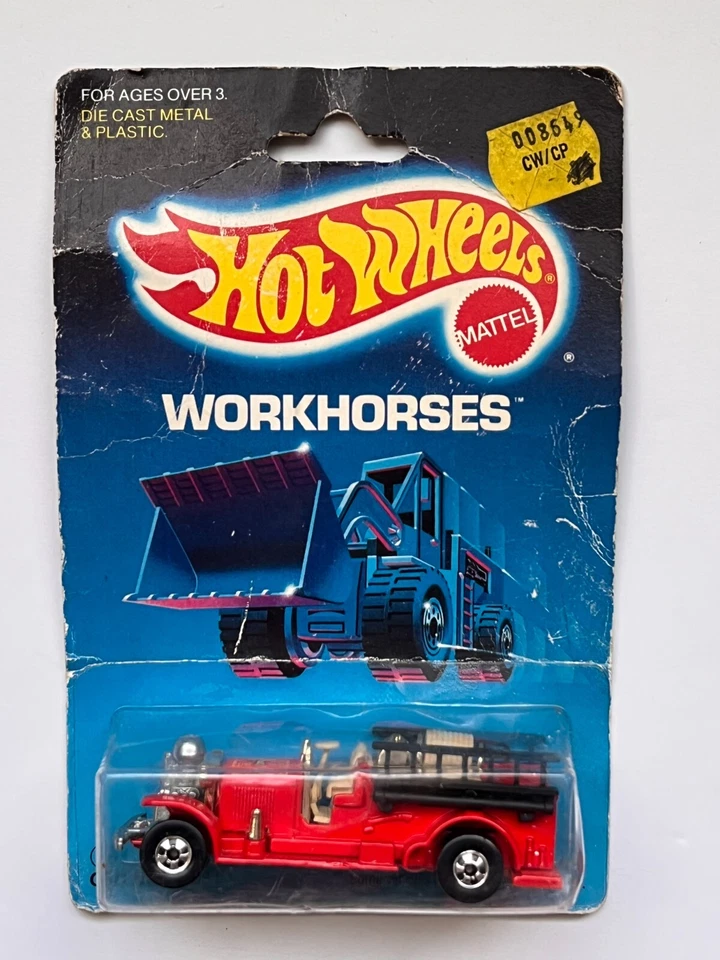 Hot Wheels Old Number 5 Workhorses 1695 MOC 1986 Red Malaysia 1 64