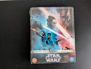 Star Wars Episode IX:The Rise of Skywalker Steelbook 4K UHD & Blu ray New Sealed - Picture 1 of 9