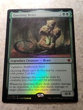 FOIL QUESTING BEAST Throne Of Eldraine ELD Magic MTG MINT CARD