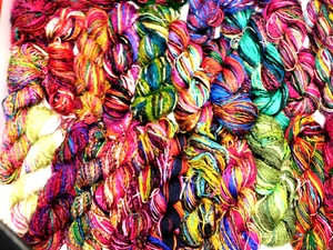 GORGEOUS COLORS! 100+gr Skeins PURE SARI SILK Recycled BOHEMIAN SBlky YARN Nepal - Picture 1 of 11