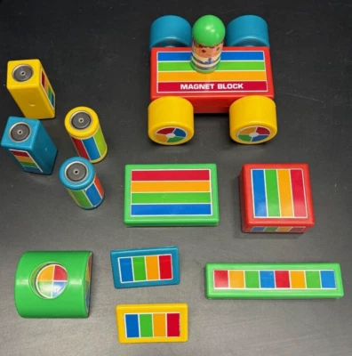 HILCO Magnet Building Blocks  w/ Car & Instructions Set of 12 - Image 1 of 4