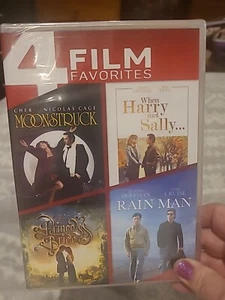 4 Film Favorites DVD: Moonstruck, When Harry Met Sally, Princess Bride, Rain Man - Picture 1 of 4