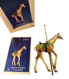 Vintage 2005 Hallmark Proud Giraffe Carousel Ride Christmas Tree Ornament w/Box - Picture 1 of 15